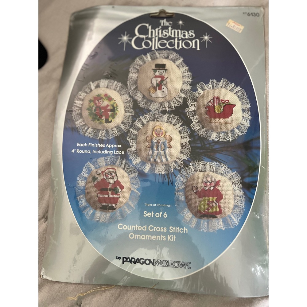 Vintage Paragon Needlecraft Christmas Collection Cross Stitch‎ Ornament Kit